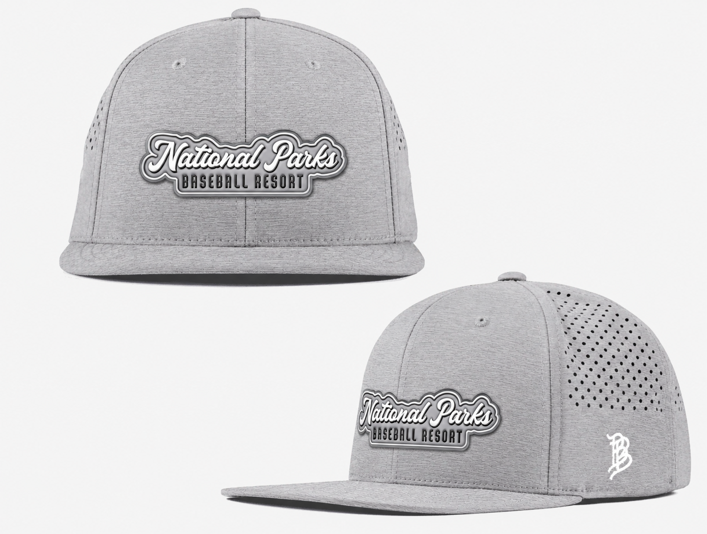 National Parks Baseball Resort Text Logo Hat - Stretch w/ Snap Back