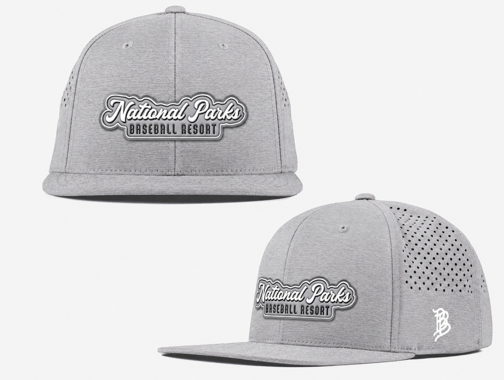 National Parks Baseball Resort Text Logo Hat - Stretch w/ Snap Back
