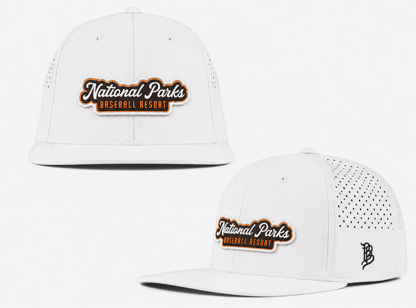 National Parks Baseball Resort Text Logo Hat - Stretch w/ Snap Back